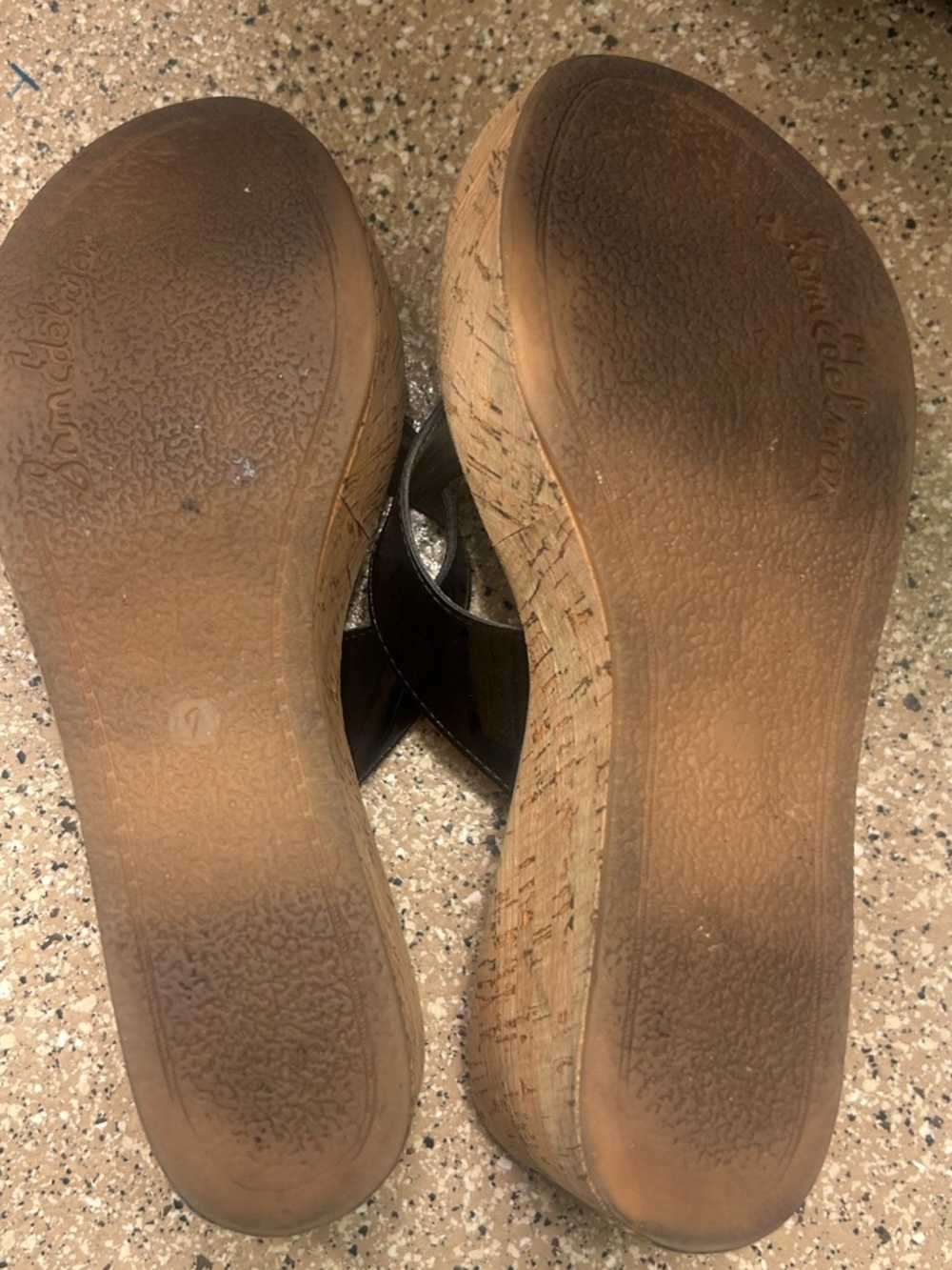 Sam Edelman Romy Metallic Bronze Platform Cork Wedge Thong Sandals Size 7 - Picture 6 of 6